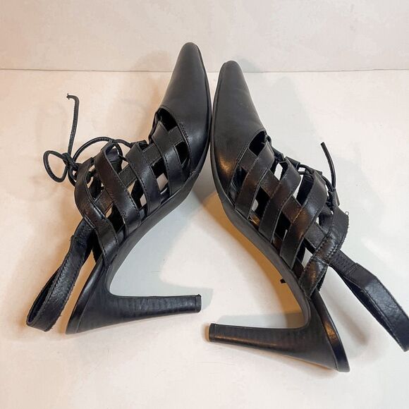 Franco Sarto Avalon Lace Up Pointed Toe Pumps Size 9.5 - Picture 4 of 9